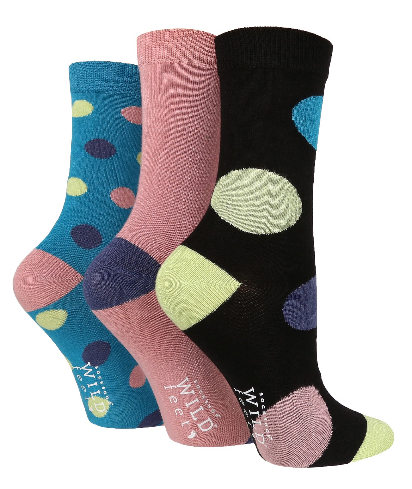 3 Pairs Ladies Bamboo Socks | Patterned