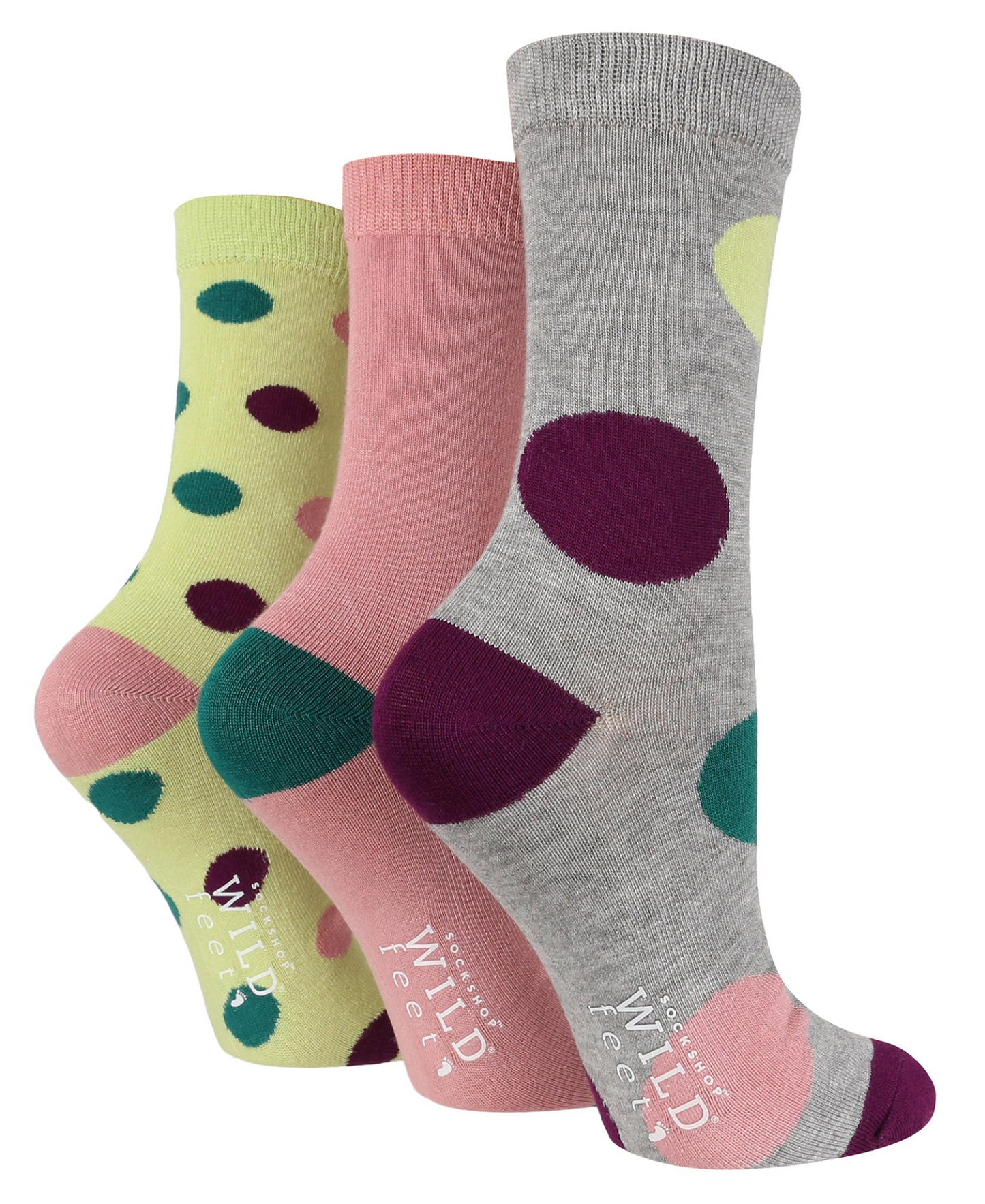 3 Pairs Ladies Bamboo Socks | Patterned