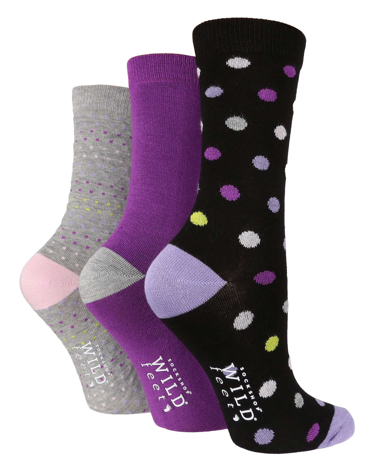 3 Pairs Ladies Bamboo Socks | Patterned