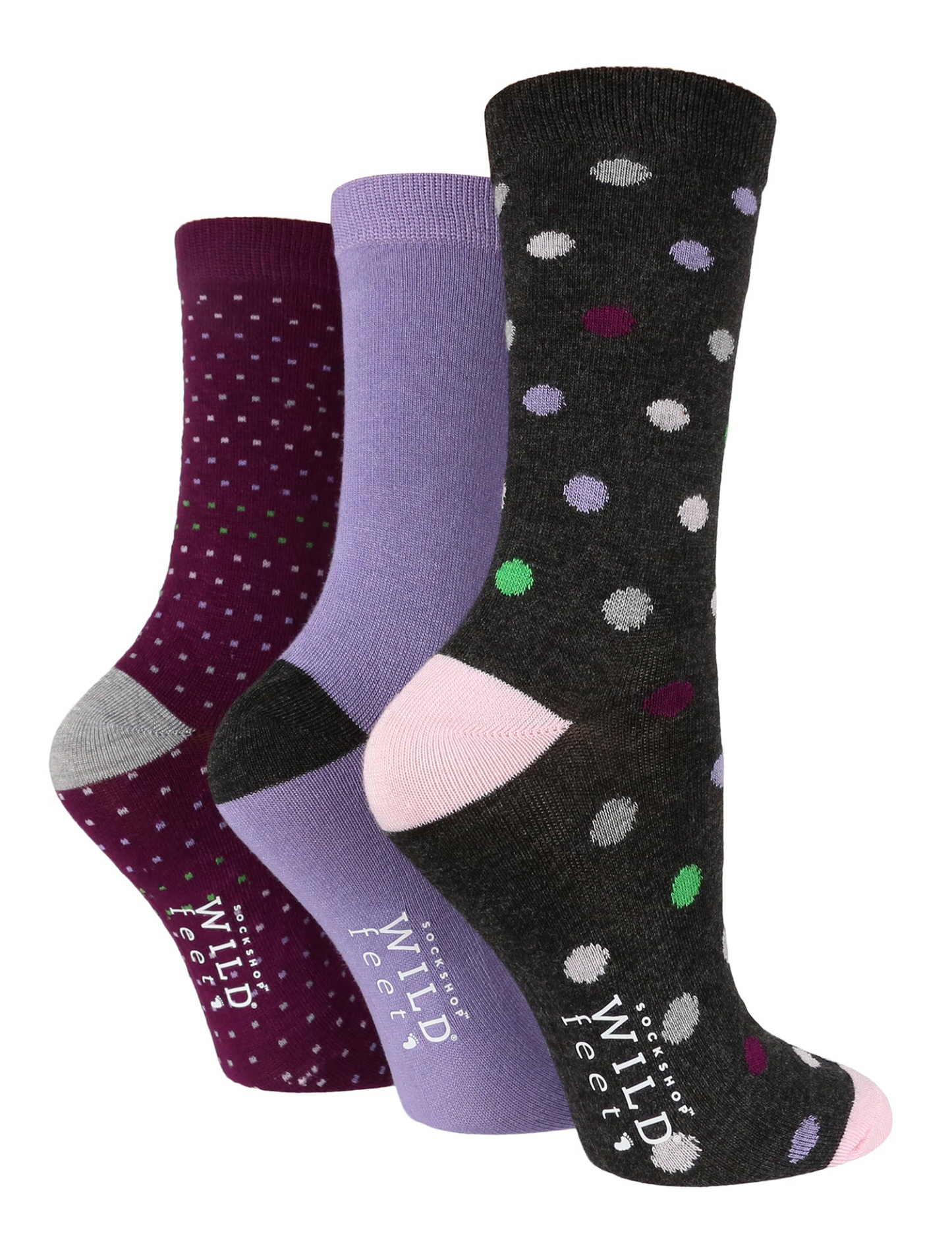 3 Pairs Ladies Bamboo Socks | Patterned