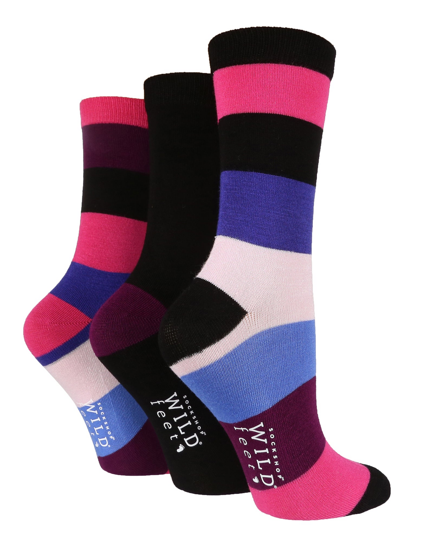 3 Pairs Ladies Bamboo Socks | Patterned