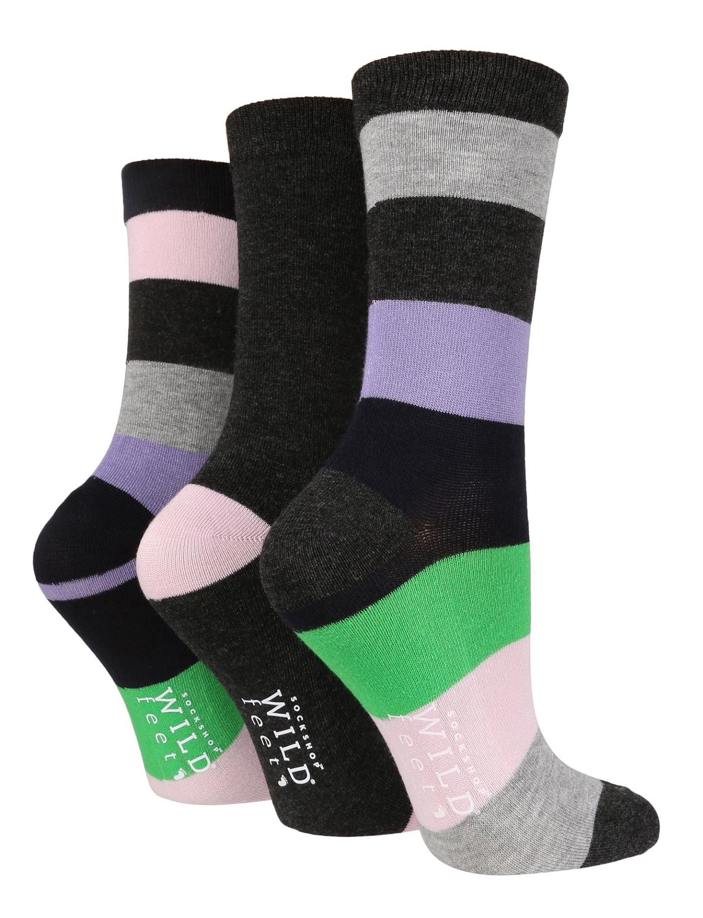 3 Pairs Ladies Bamboo Socks | Patterned