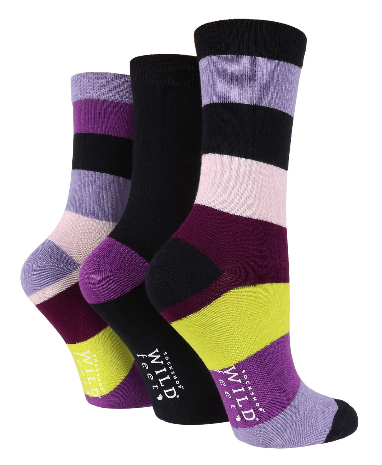 3 Pairs Ladies Bamboo Socks | Patterned