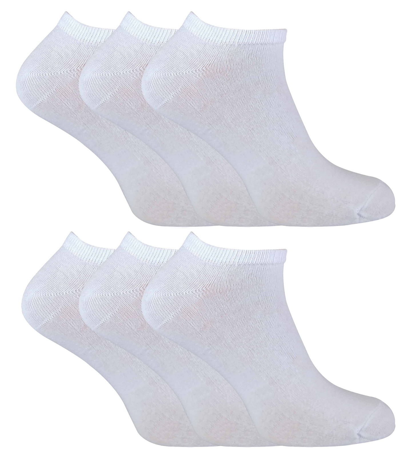 6 Pairs Ladies Breathable Cotton Trainer Socks