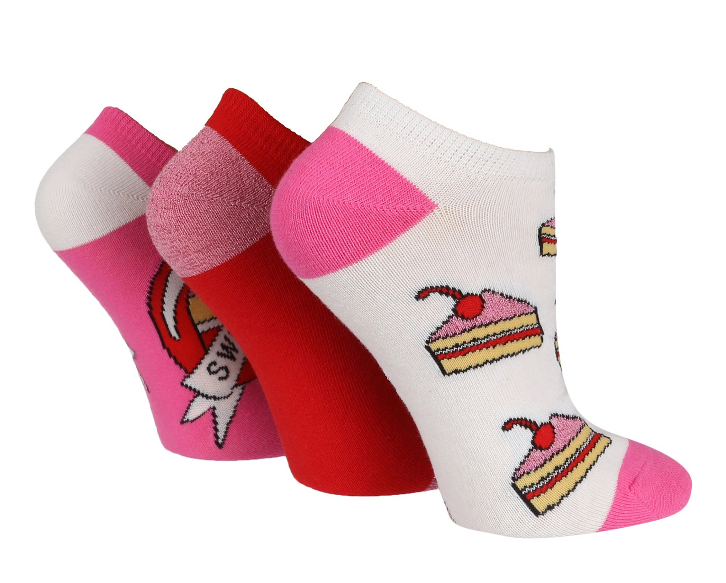 3 Pairs Ladies Trainer Socks | Animals