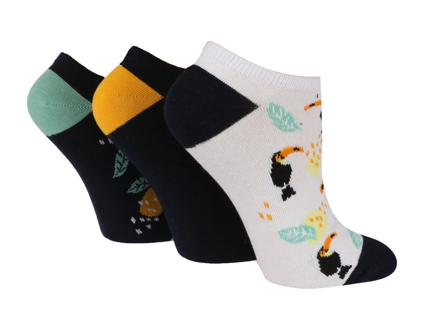 3 Pairs Ladies Trainer Socks | Animals