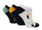 3 Pairs Ladies Trainer Socks | Animals