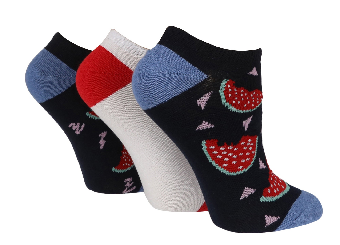 3 Pairs Ladies Trainer Socks | Animals