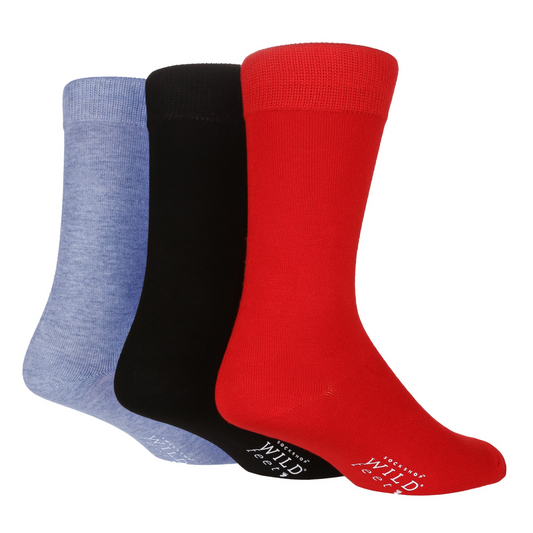 3 Pairs Mens Bamboo Socks | Plain