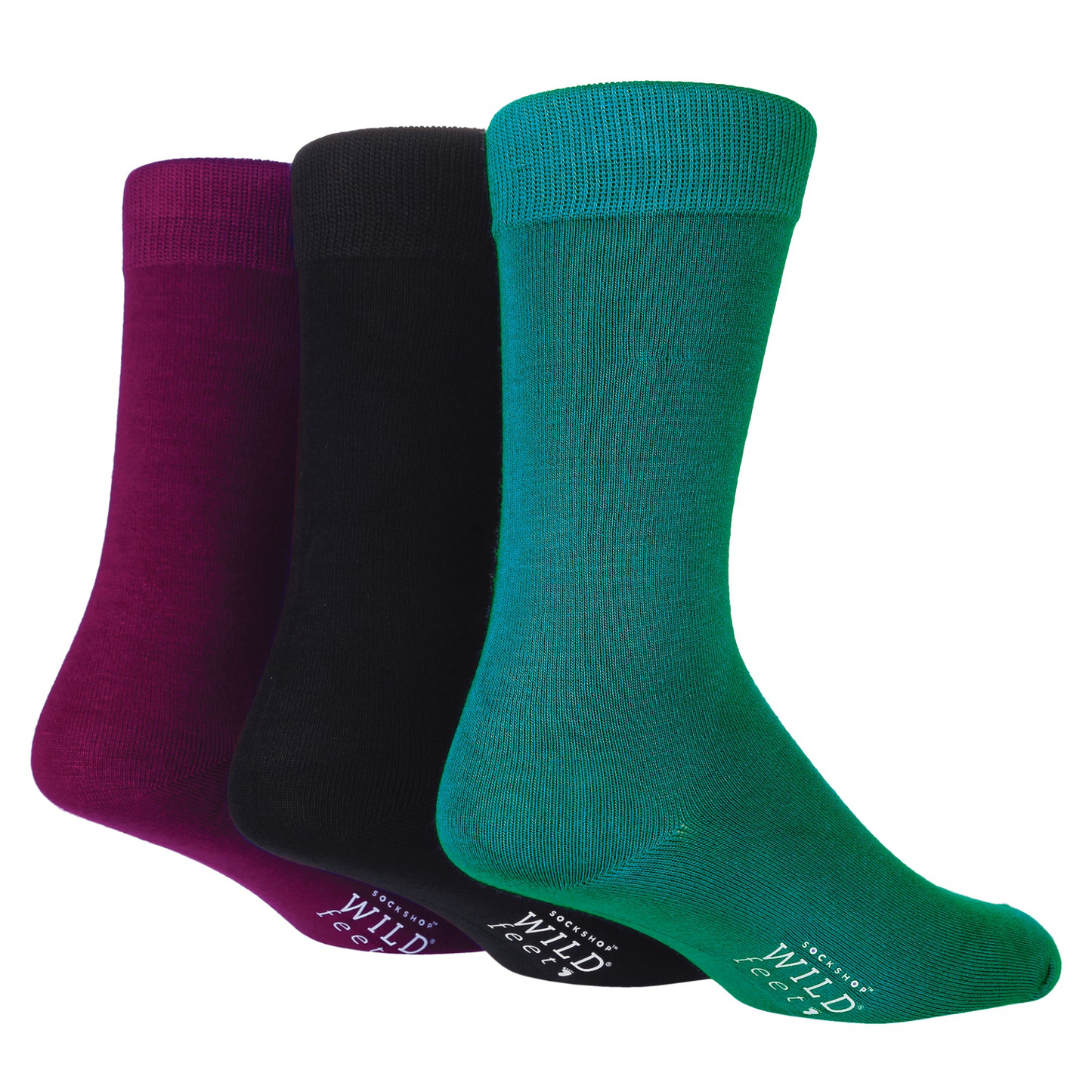 3 Pairs Mens Bamboo Socks | Plain