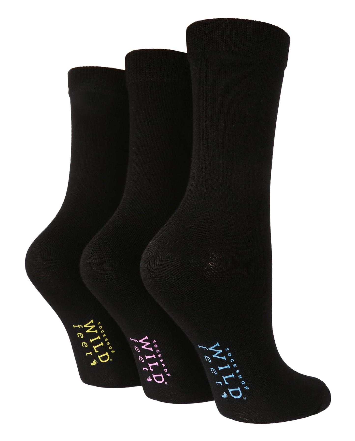 3 Pairs Ladies Bamboo Socks | Plain