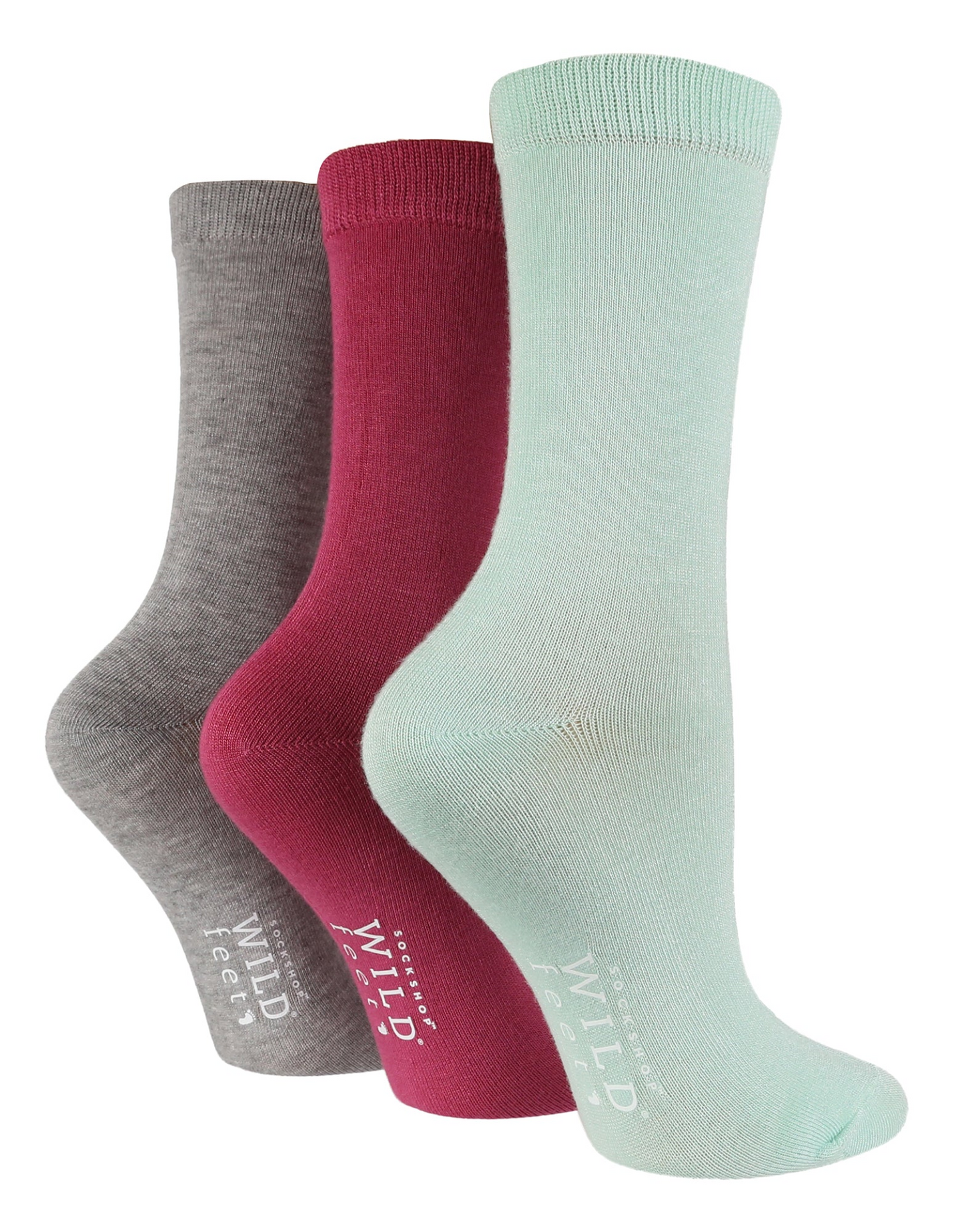 3 Pairs Ladies Bamboo Socks | Plain