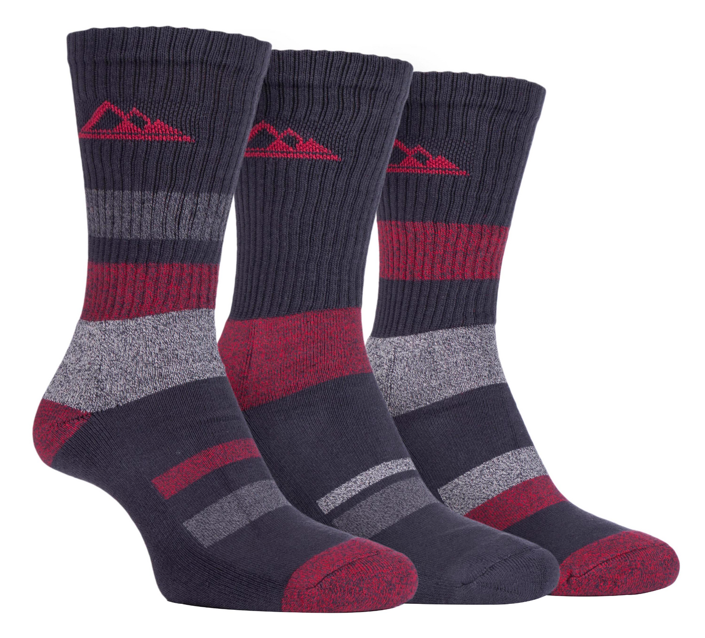 3 Pairs Mens Lightweight Cotton Hiking Socks