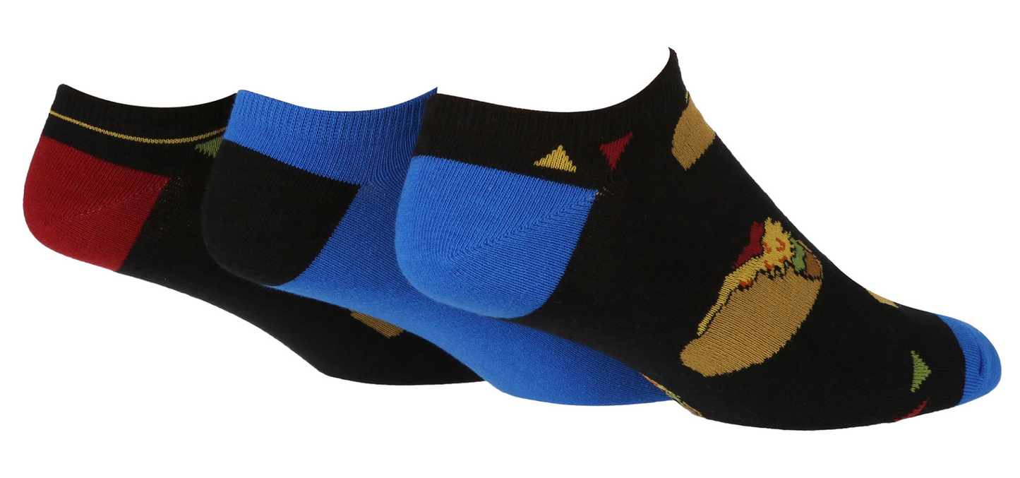 3 Pairs Mens Trainer Socks | Novelty