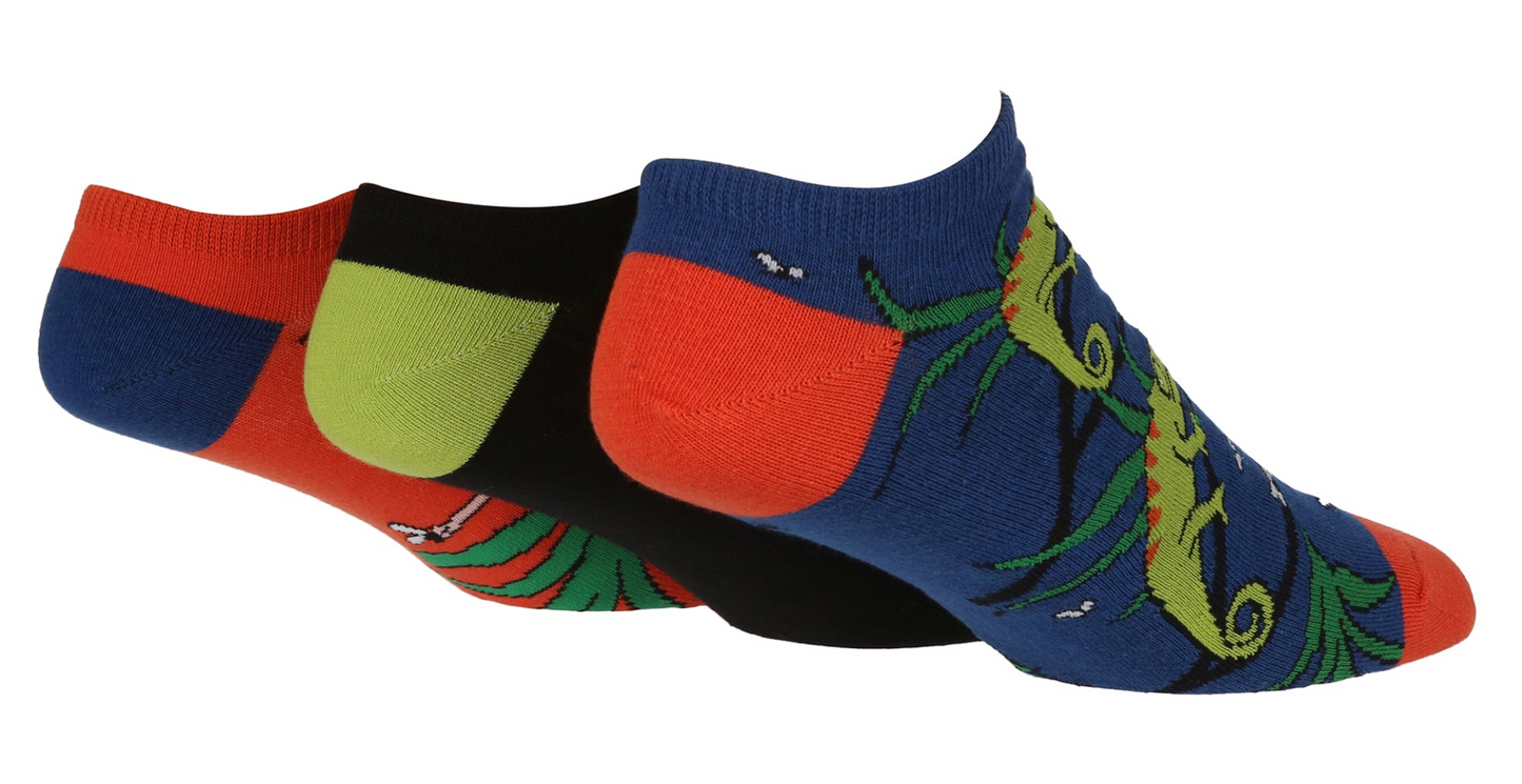 3 Pairs Mens Trainer Socks | Novelty