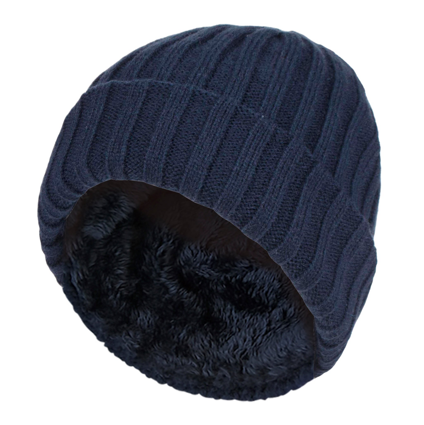 Boys Casual Ribbed Turn Over Winter Thermal Hat