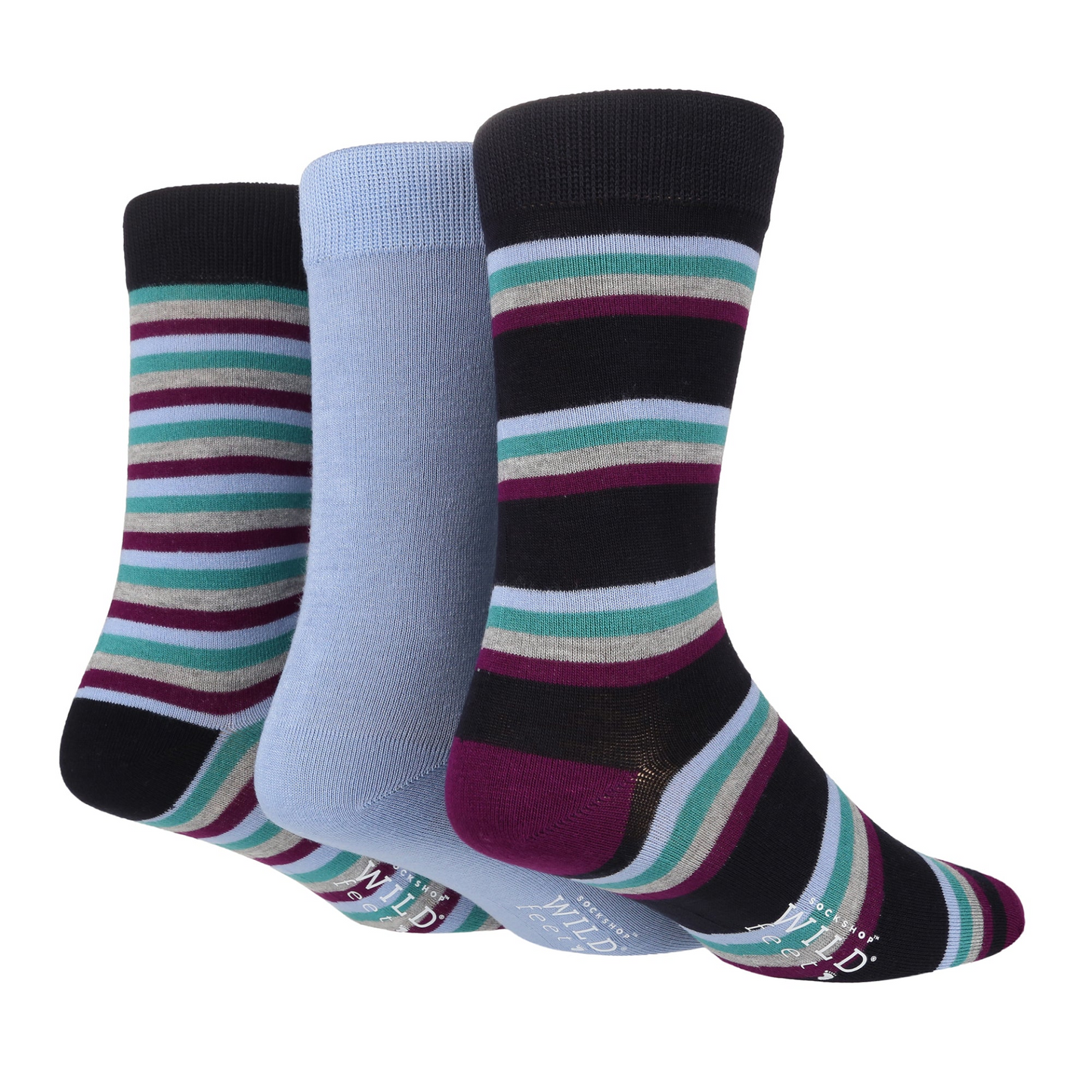 3 Pairs Mens Bamboo Socks | Patterned