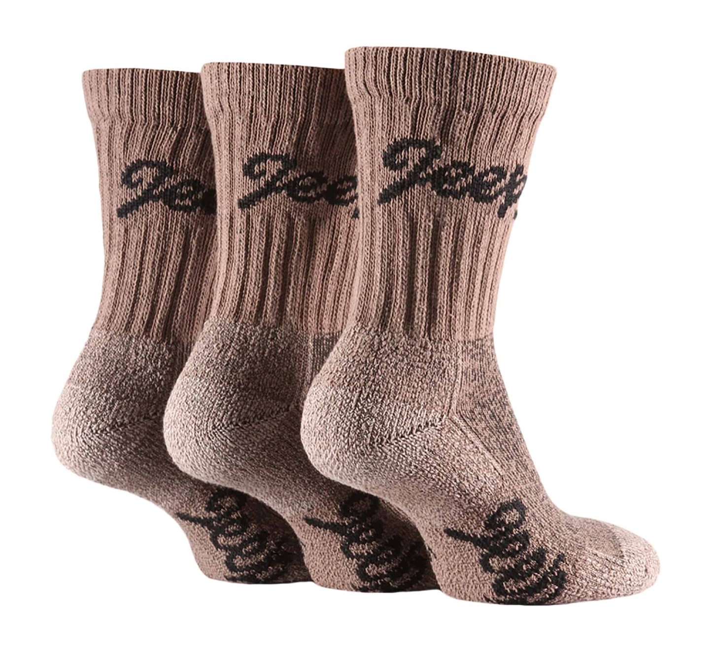 3 Pairs Ladies Cotton Walking Hiking Socks