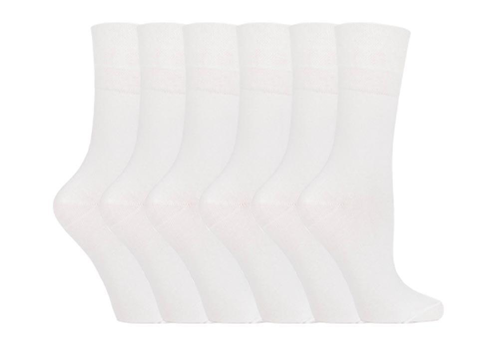 6 Pairs Ladies Cotton Non Elastic Diabetic Socks