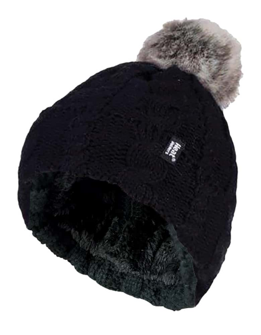 Ladies Fleece Lined Thermal Hat with Pom Pom