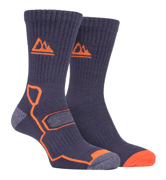 2 Pairs Mens Soft Breathable Bamboo Hiking Socks