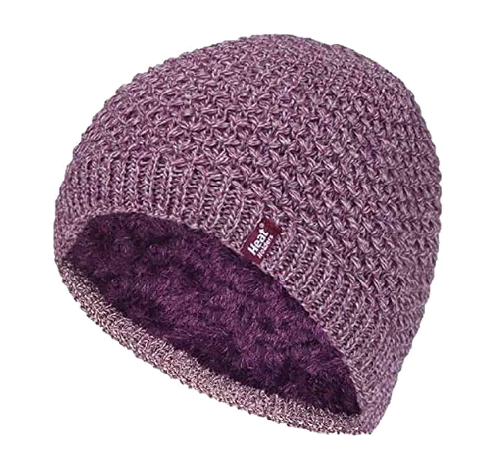 Ladies Knit Fleece Lined Thermal Beanie Hat