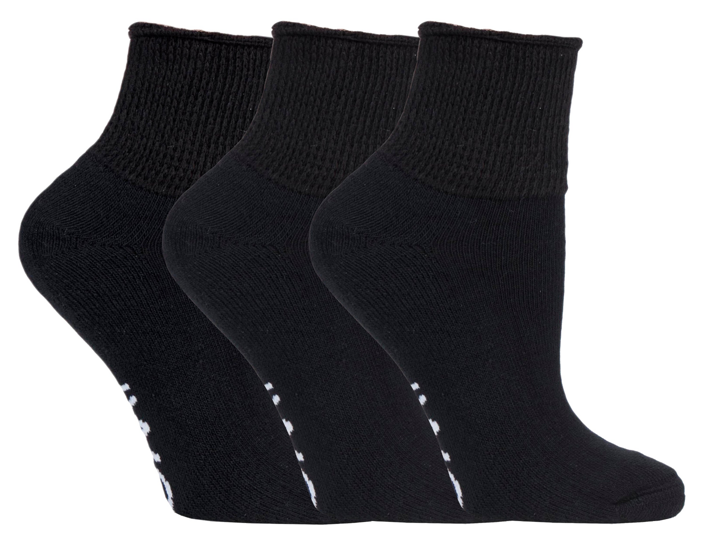 3 Pairs Ankle Diabetic Socks for Swollen Legs