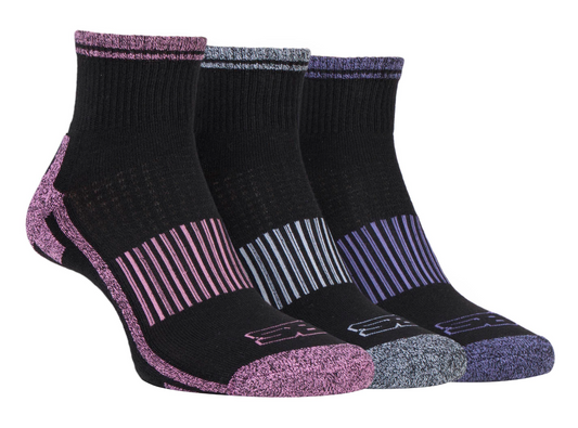 3 Pairs Ladies Breathable Cushioned Ankle Socks