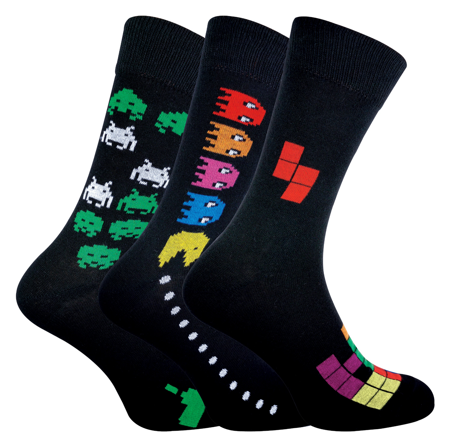 3 Pairs Mens Retro Gaming Novelty Video Game Socks