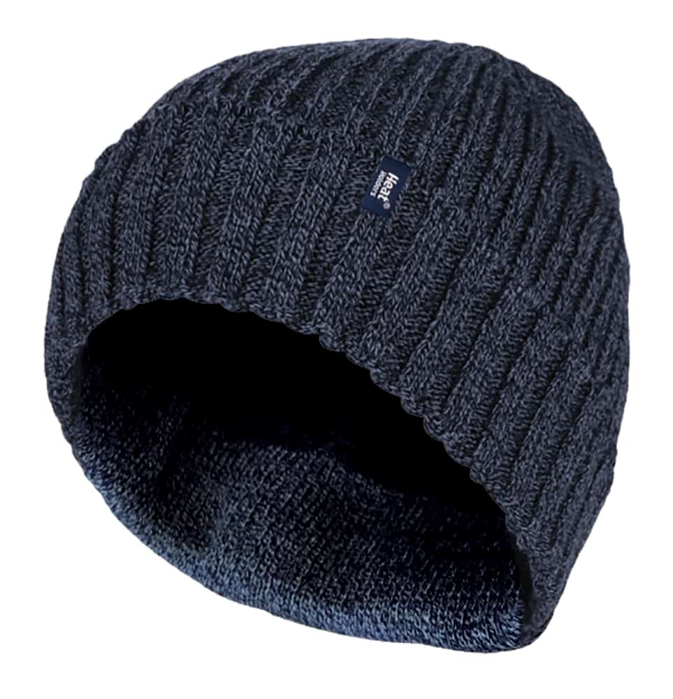 Mens Fleece Lined Thermal Cuffed Winter Beanie Hat