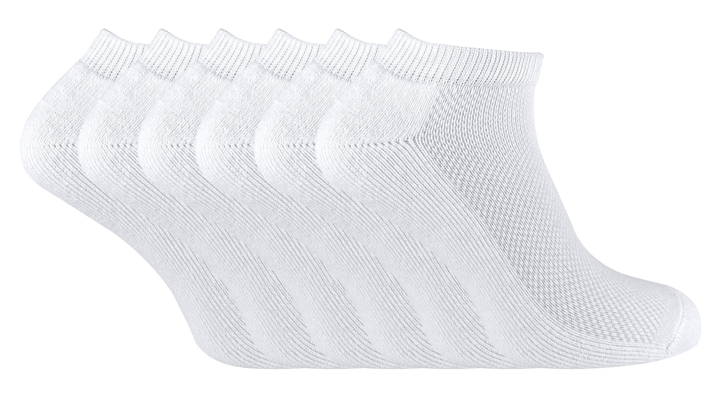 6 Pairs Mens Bamboo / Organic Cotton Trainer Socks