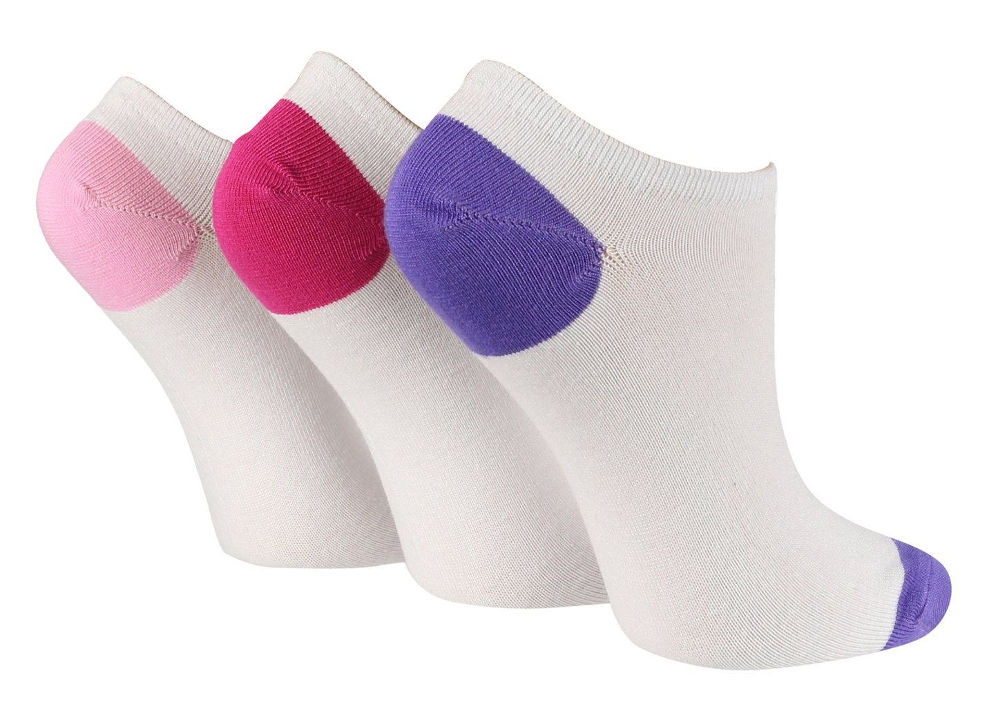 3 Pairs Ladies Bamboo Ankle Socks