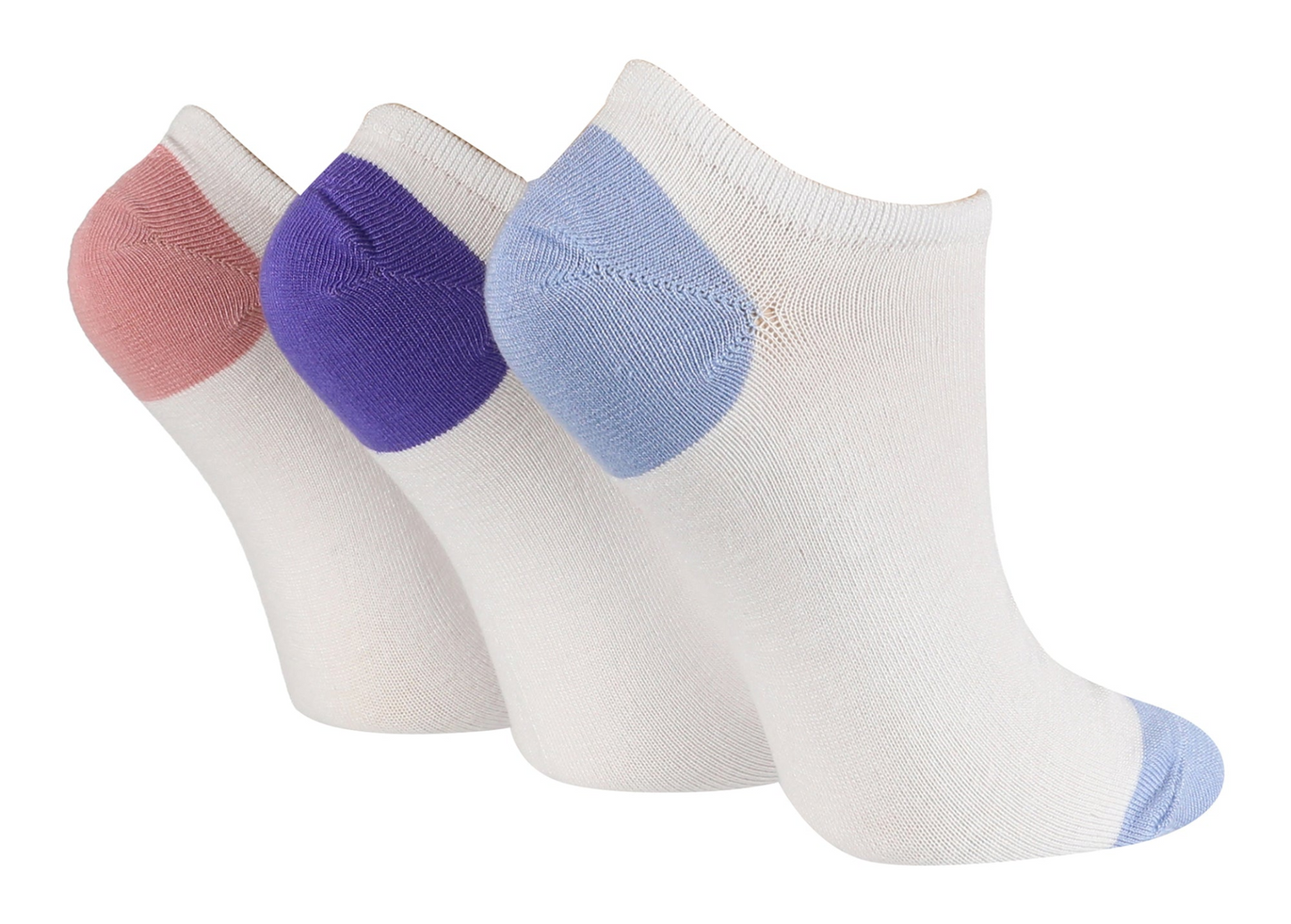 3 Pairs Ladies Bamboo Ankle Socks