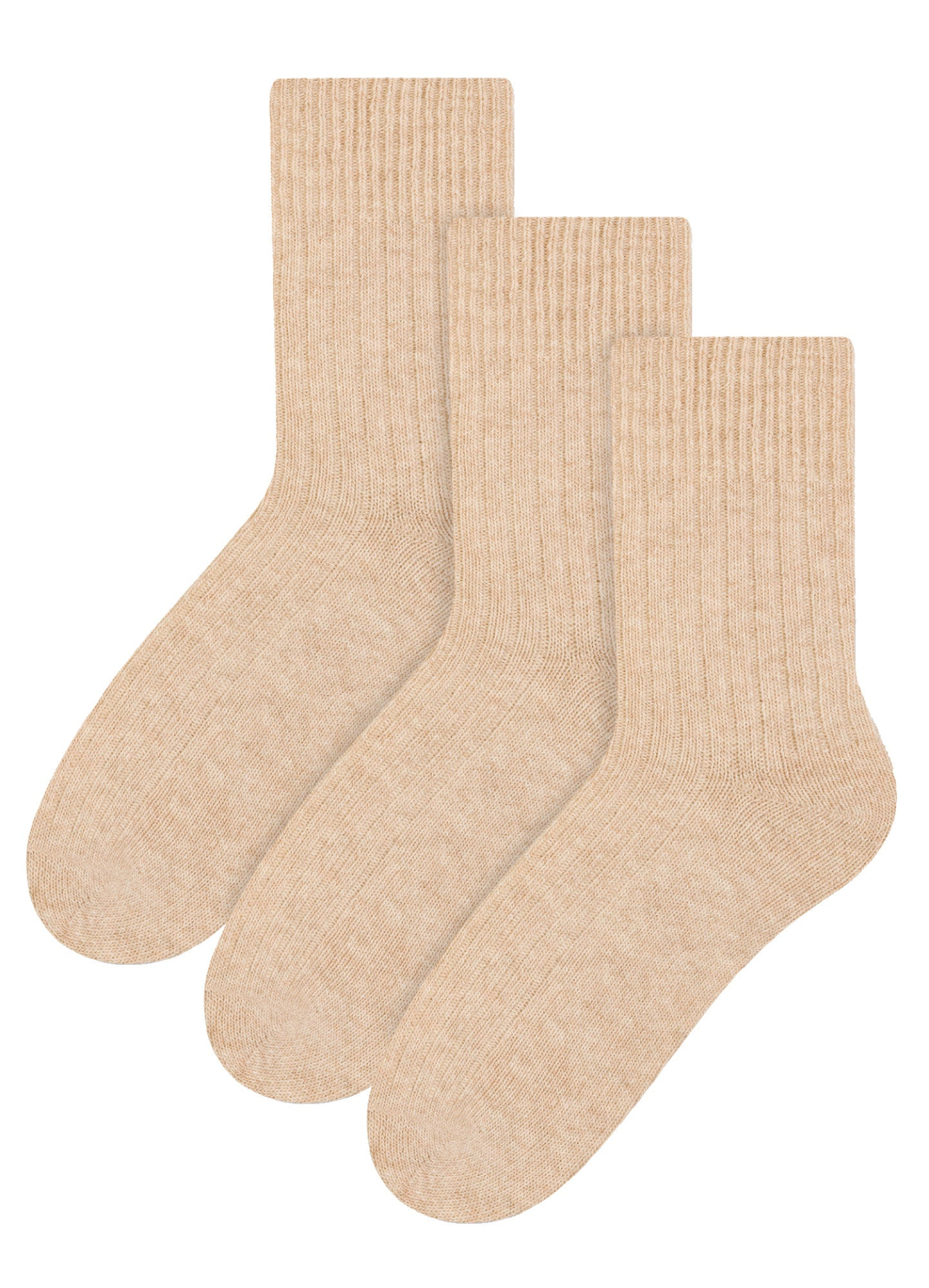 3 Pairs Ladies Breathable Cushion Wool Dress Socks