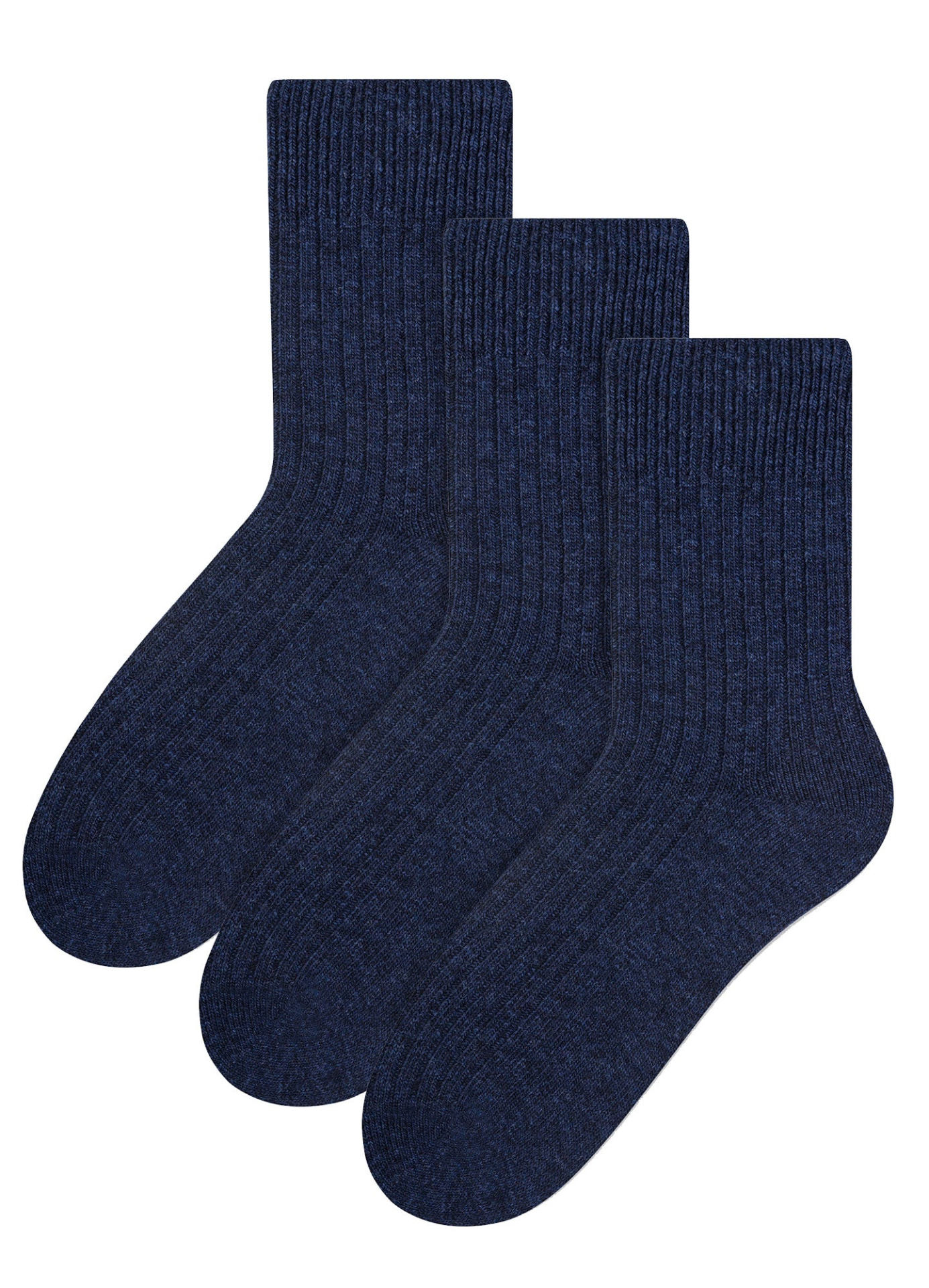 3 Pairs Ladies Breathable Cushion Wool Dress Socks