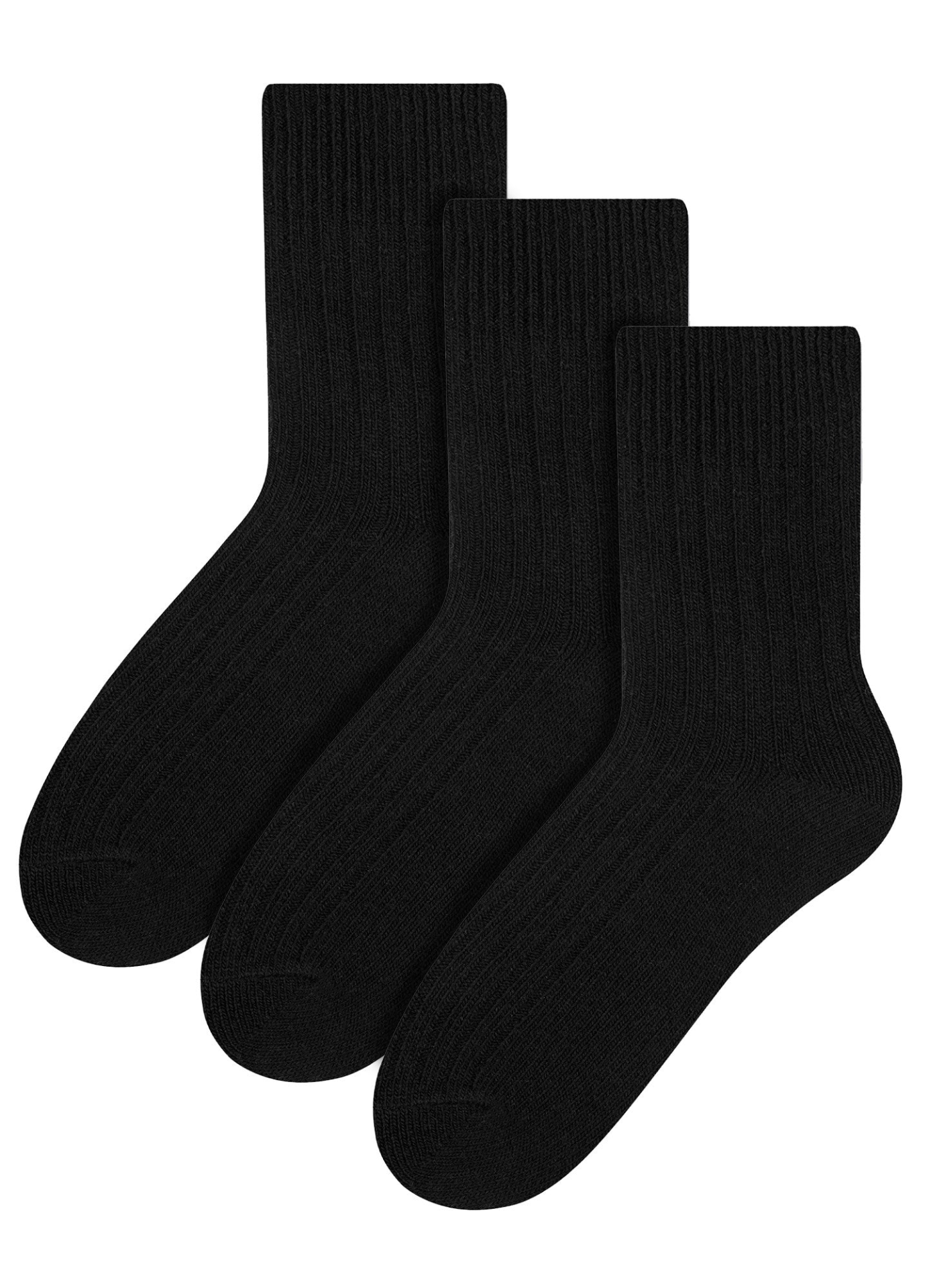 3 Pairs Ladies Breathable Cushion Wool Dress Socks