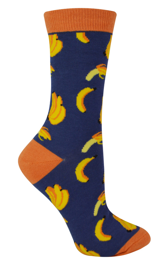 Ladies Novelty Bamboo Socks | Banana