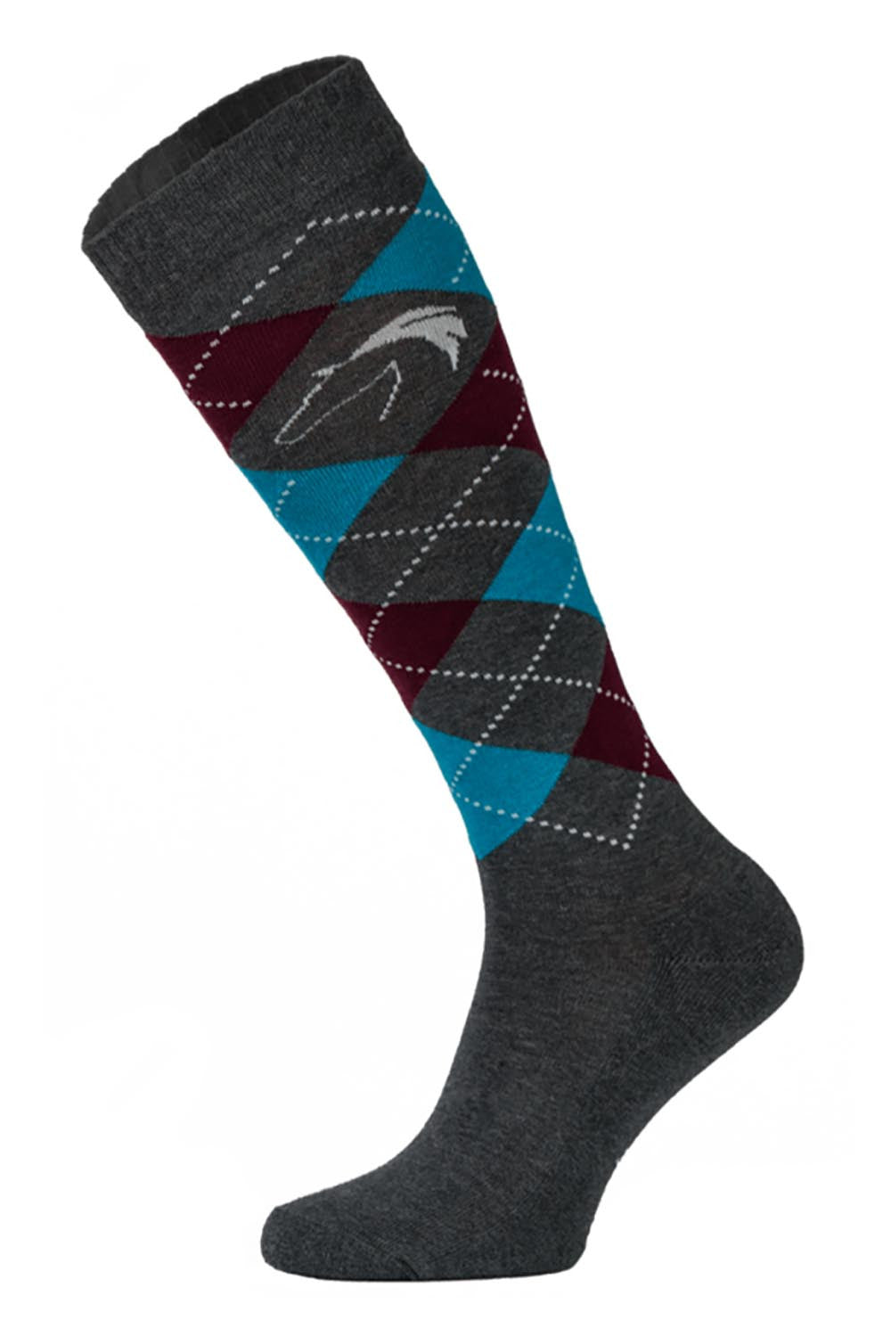 Ladies Argyle Design Equestrian Socks