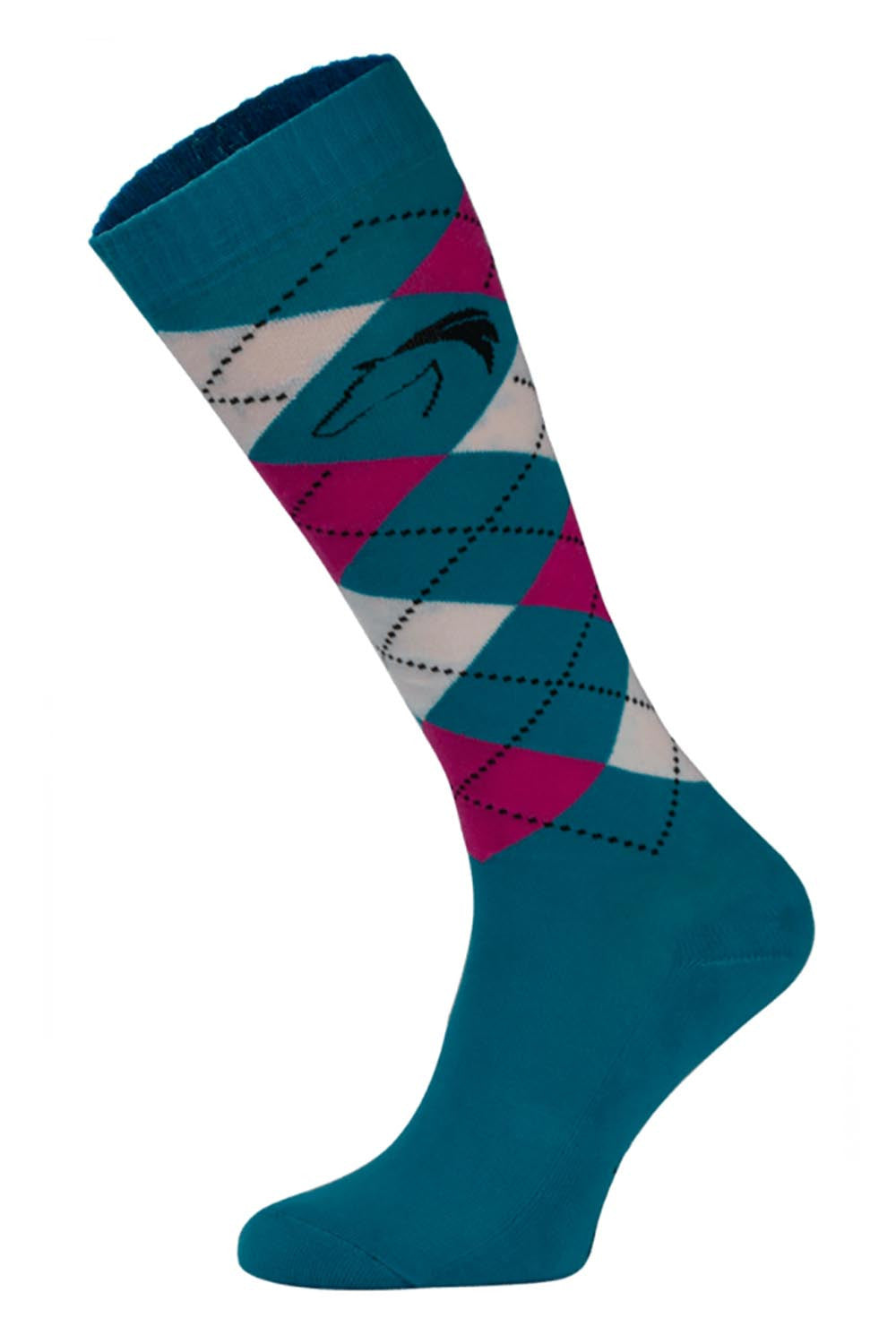 Ladies Argyle Design Equestrian Socks