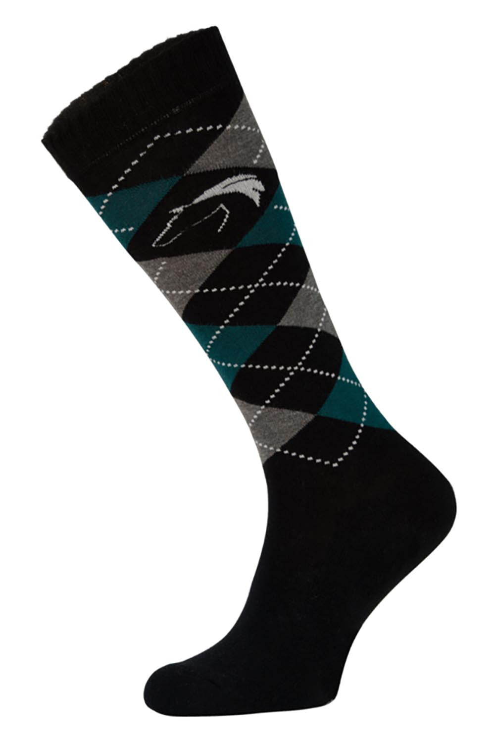 Ladies Argyle Design Equestrian Socks