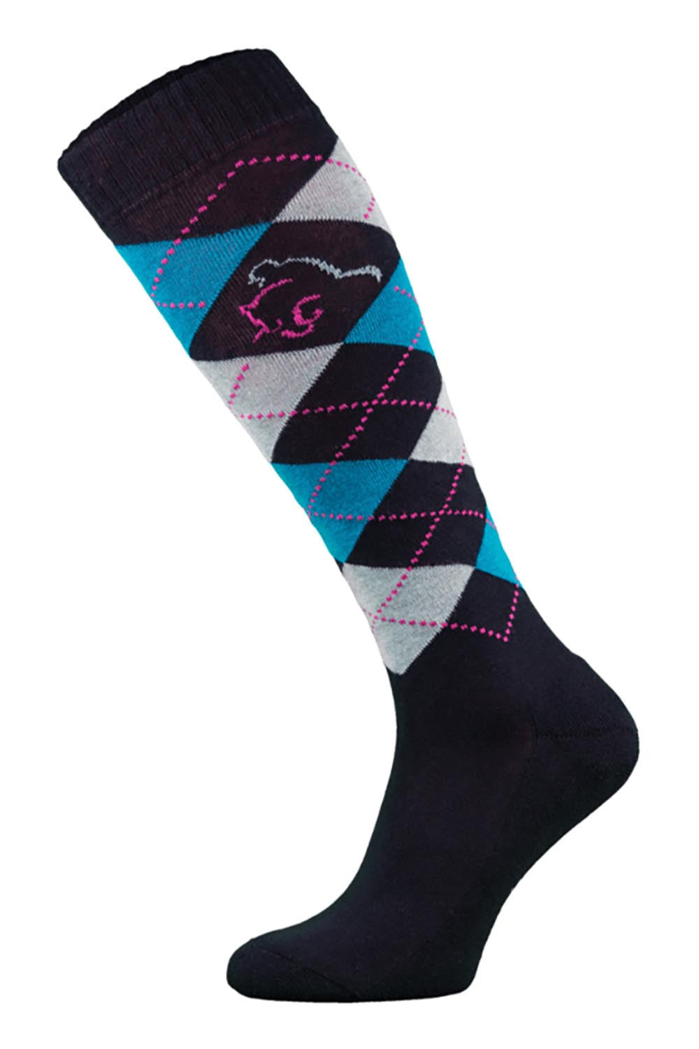 Ladies Argyle Design Equestrian Socks