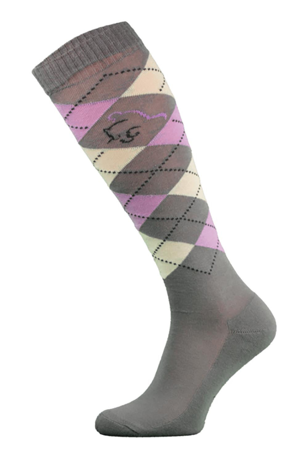 Ladies Argyle Design Equestrian Socks