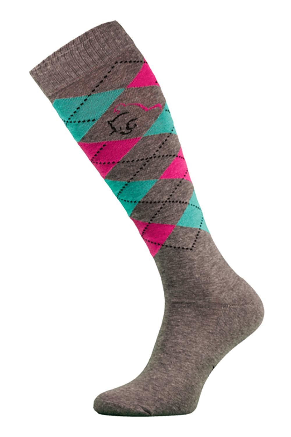 Ladies Argyle Design Equestrian Socks