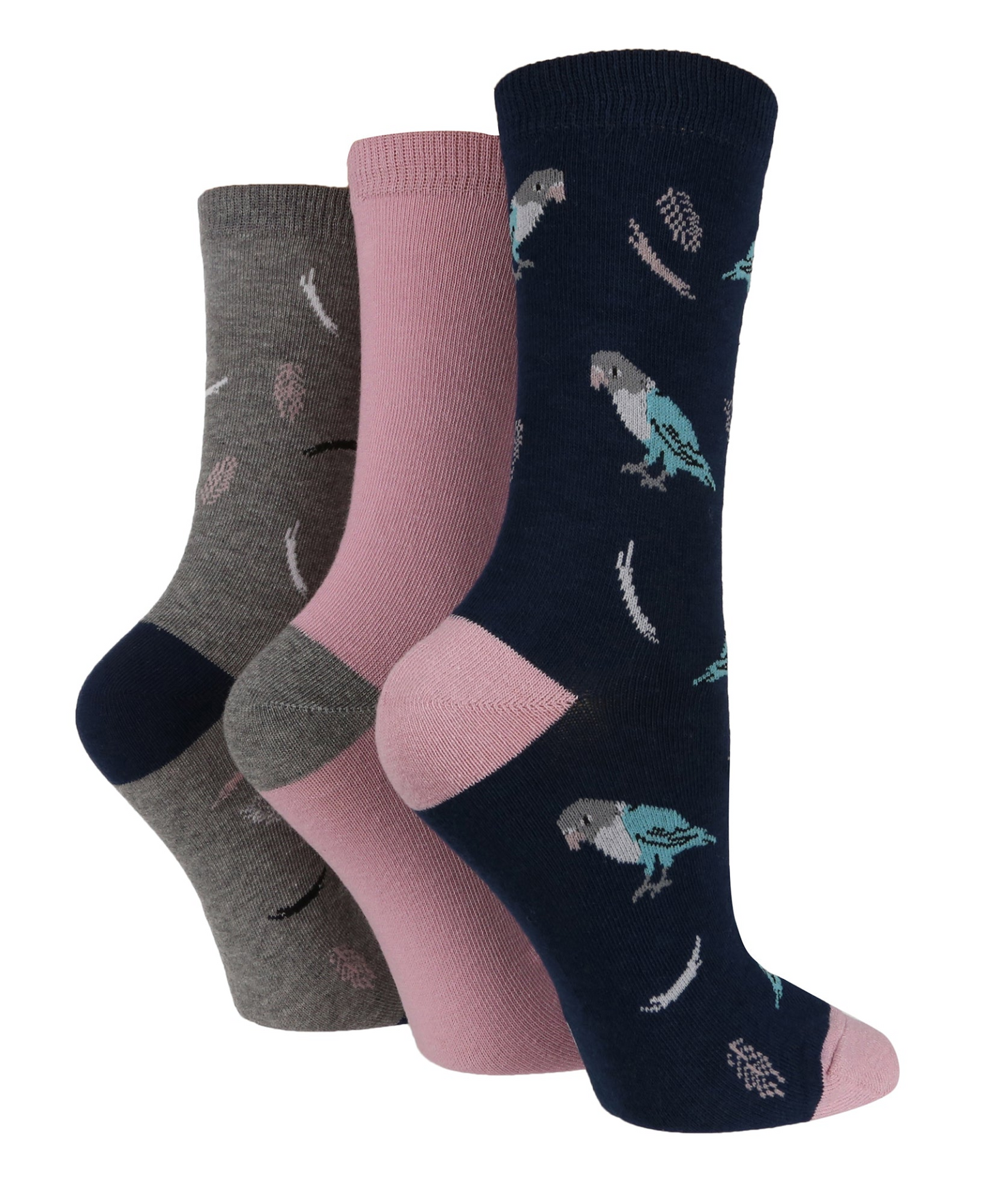 3 Pairs Ladies Cotton Socks | Animals