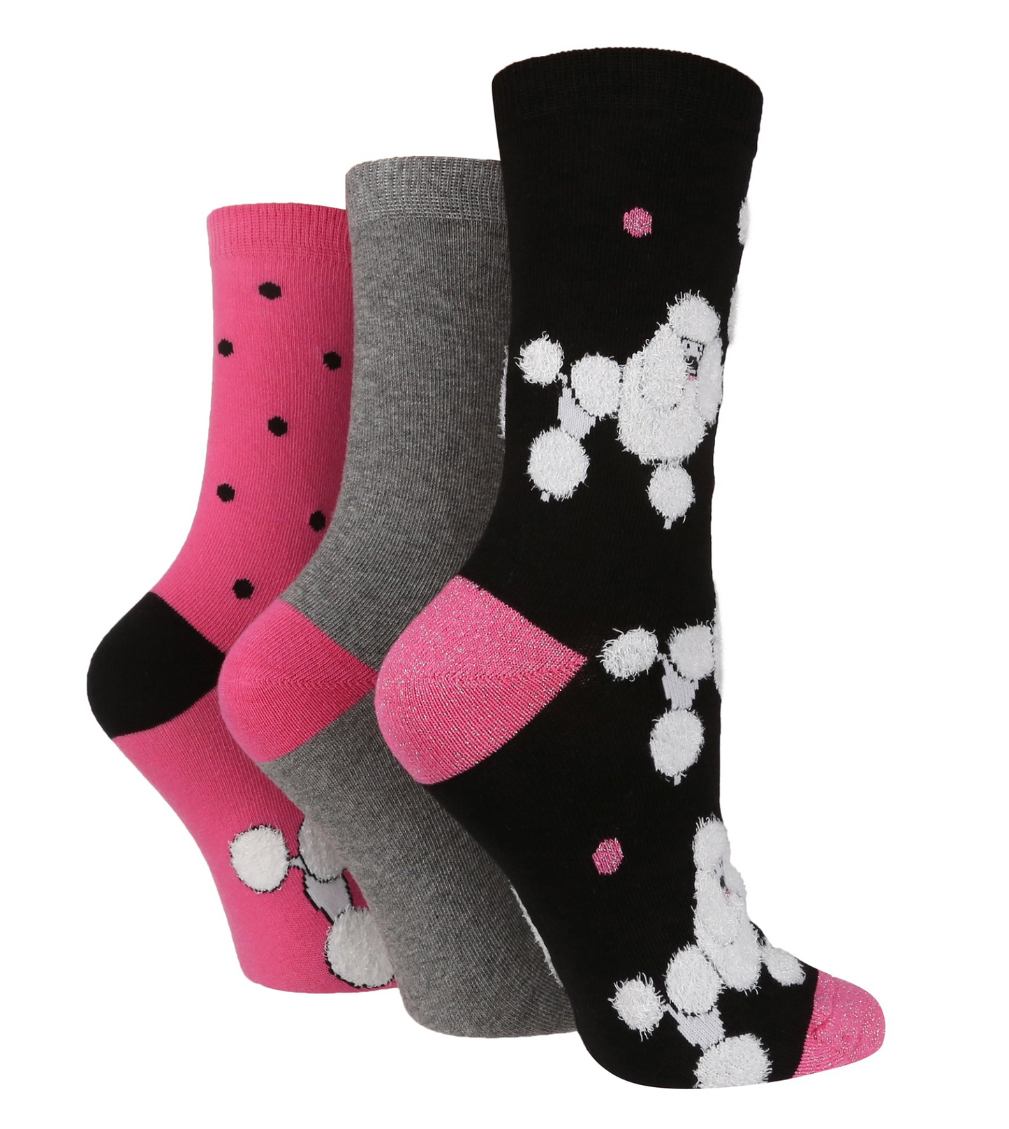 3 Pairs Ladies Cotton Socks | Animals