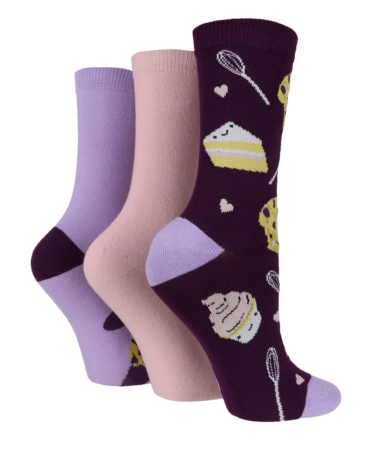 3 Pairs Ladies Cotton Socks | Animals