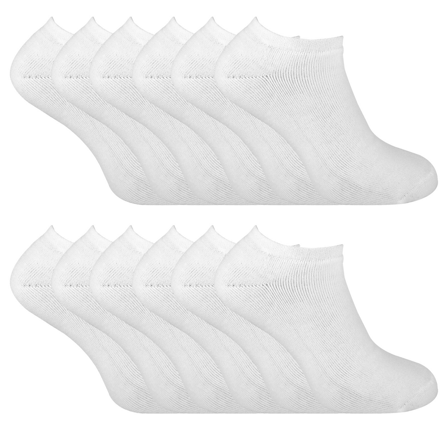 12 Pairs Mens Thermal Low Cut Trainer Socks