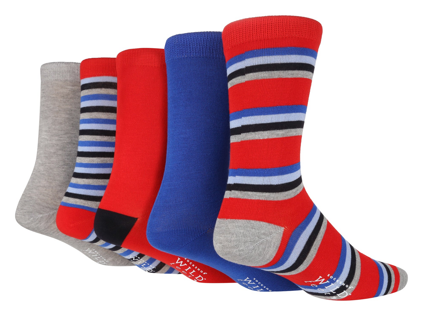 5 Pairs Mens Bamboo Socks | Patterned