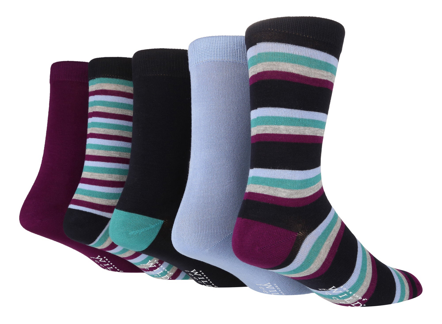 5 Pairs Mens Bamboo Socks | Patterned