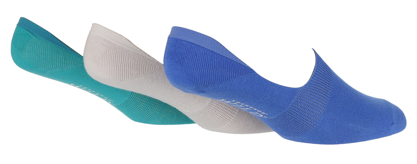 3 Pairs Mens Invisible Socks | Colourful